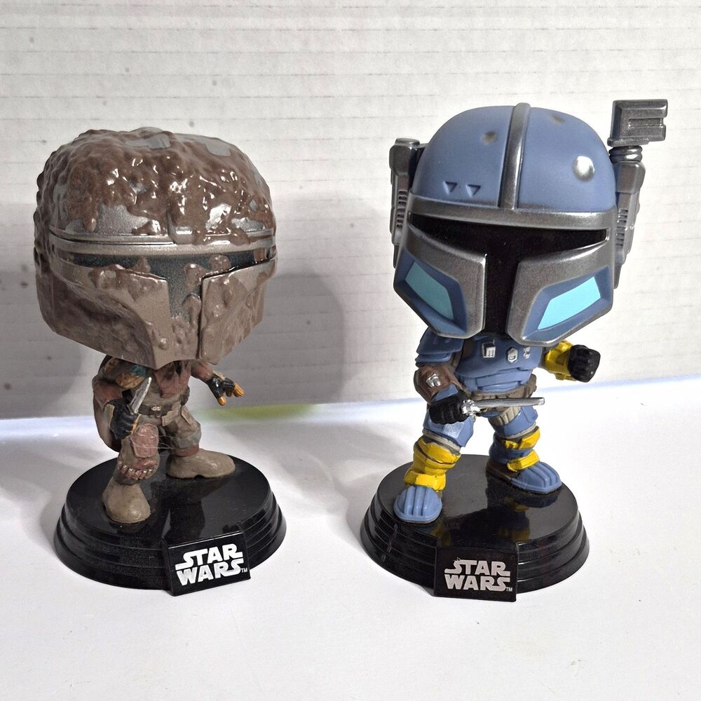 Star Wars The Mandalorian Funko POP Lot - Mudhorn Battle #564 & Paz Vizsla #348